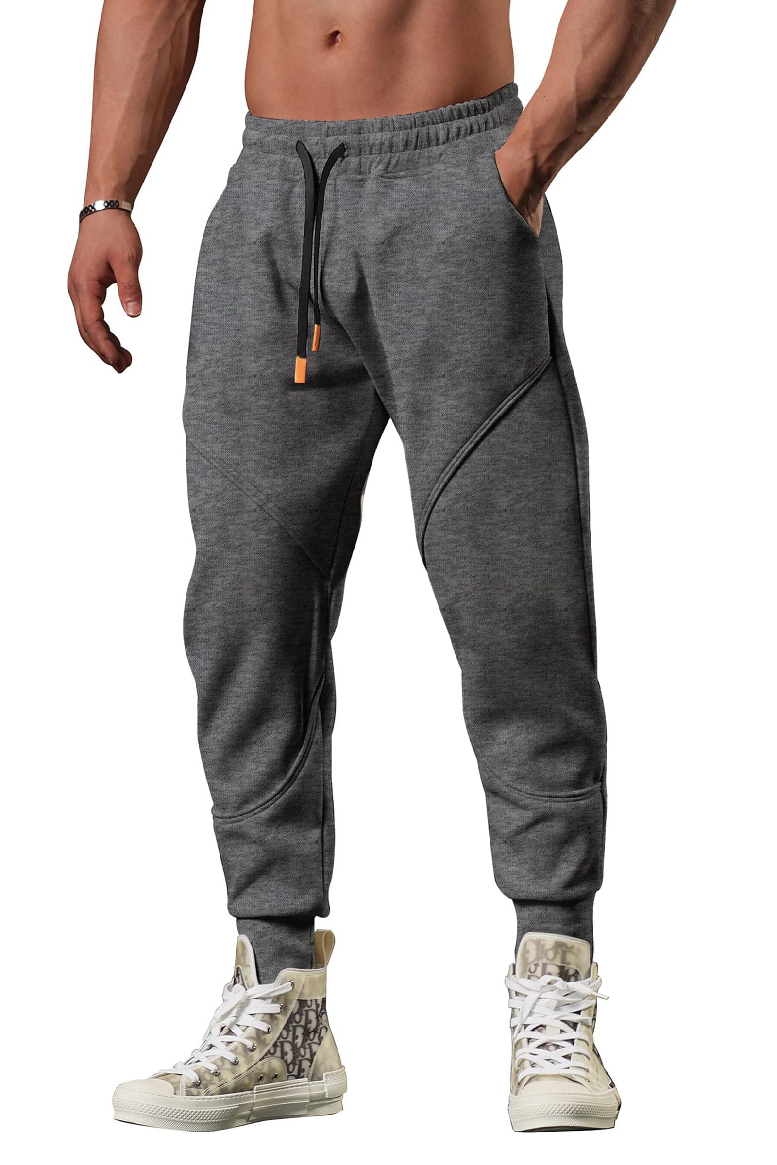 Men's Comfortable Drawstring Joggers with Pockets